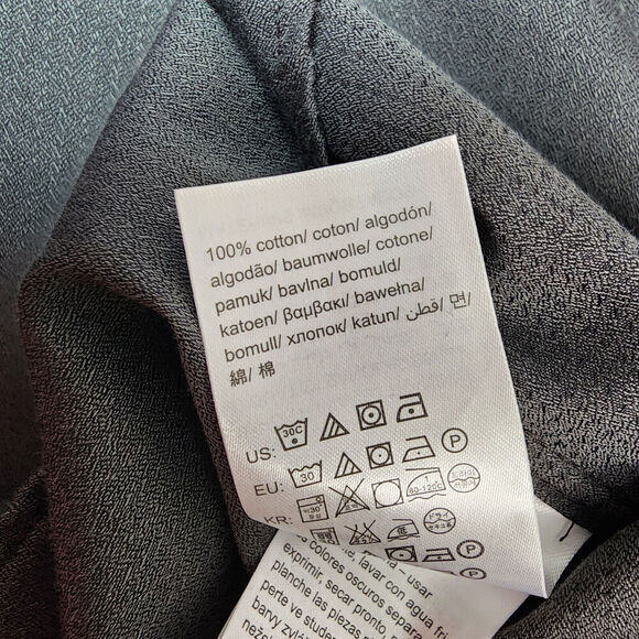 Calvin Klein Slim Fit Gray Cool Striped Button-Down Shirt Men's Size XL - Picture 7 of 7